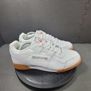 Mens Sz 11 White Reebok Workout Plus Athletic Sneakers